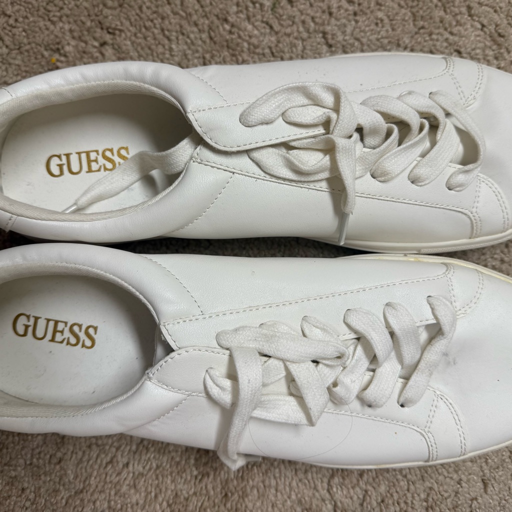 Guess Classic White Lace-Up Sneakers
